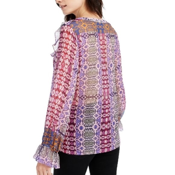 Nanette Lepore Silk Chiffon Ruffled Top - Picture 2 of 7